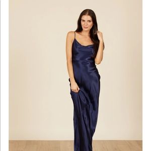 Navy Park and Fifth Belmont Satin dress